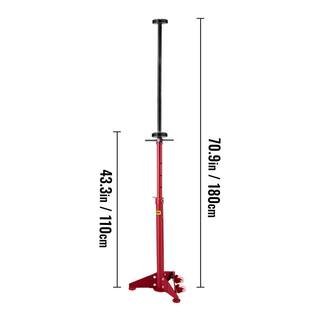 VEVOR 34-Ton Underhoist Stand Pole Jack with 2 Wheel Heavy-Duty Jack Stand Car Support Jack Lifting from 43.3 in. to 70.9 in. QCJSQ6809HS34-TK1V0