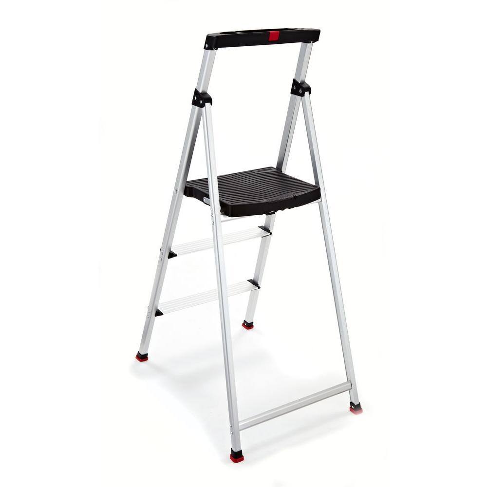Rubbermaid 3-Step Aluminum Step Stool with 225 lb. Load Capacity Type II Duty Rating RMA-3-COM