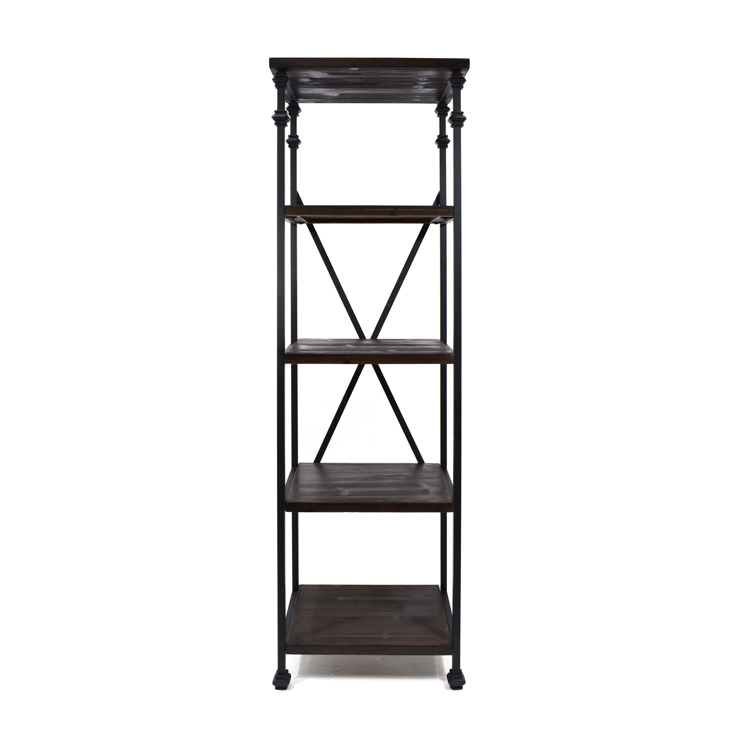 Chrissy 4-Shelf Metal & Wood Etagere Bookcase