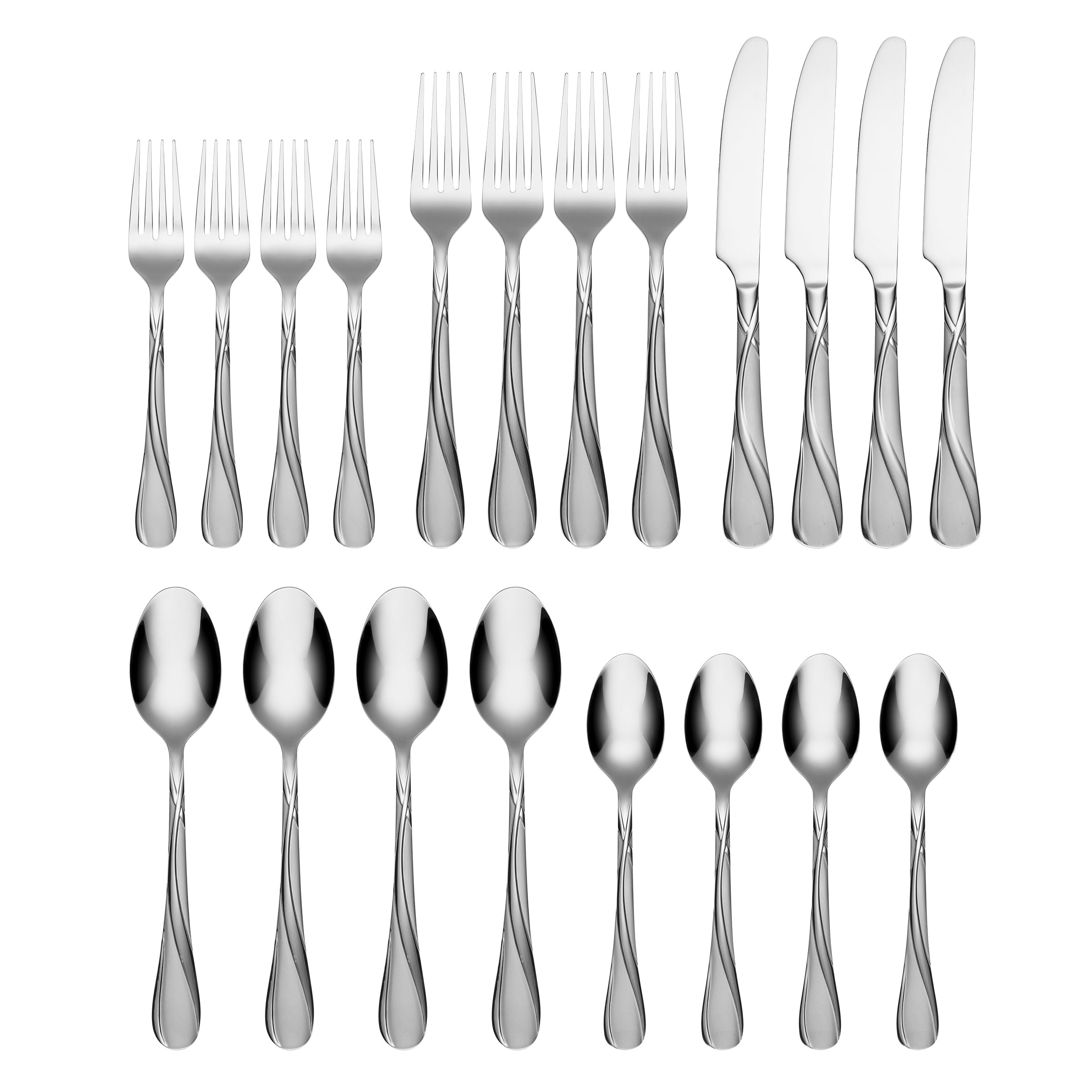 Rue Sand 20-Piece Flatware Set