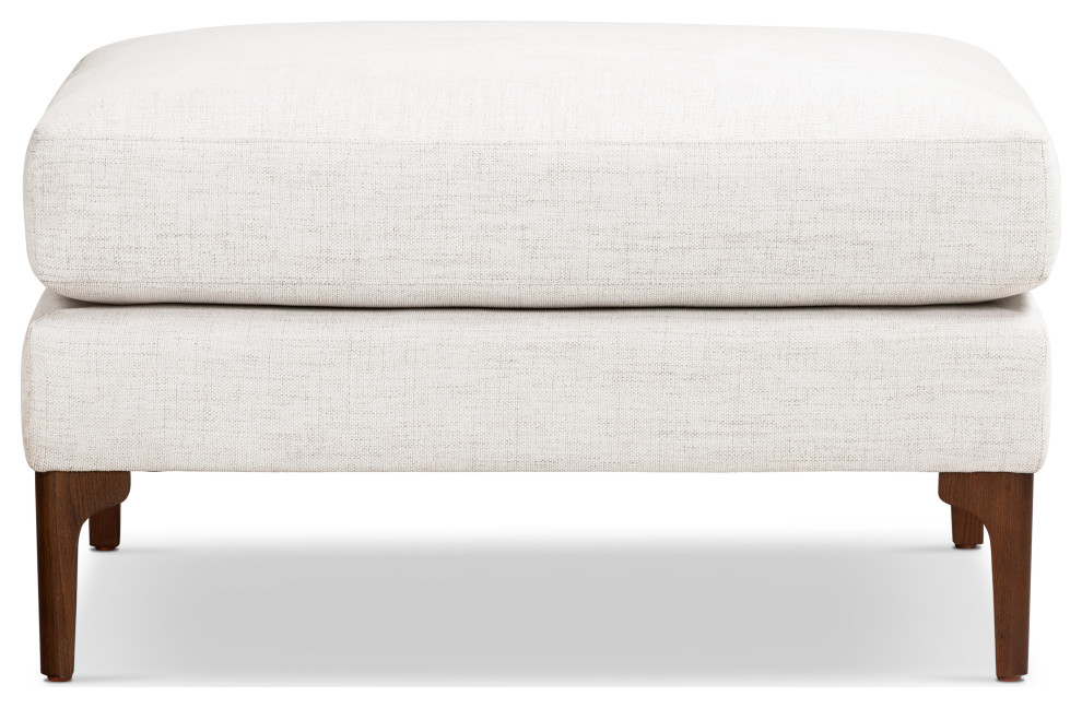 Poly and Bark Mateo Fabric Ottoman in Seashell White   Contemporary   Footstools And Ottomans   by Edgemod Furniture  Houzz