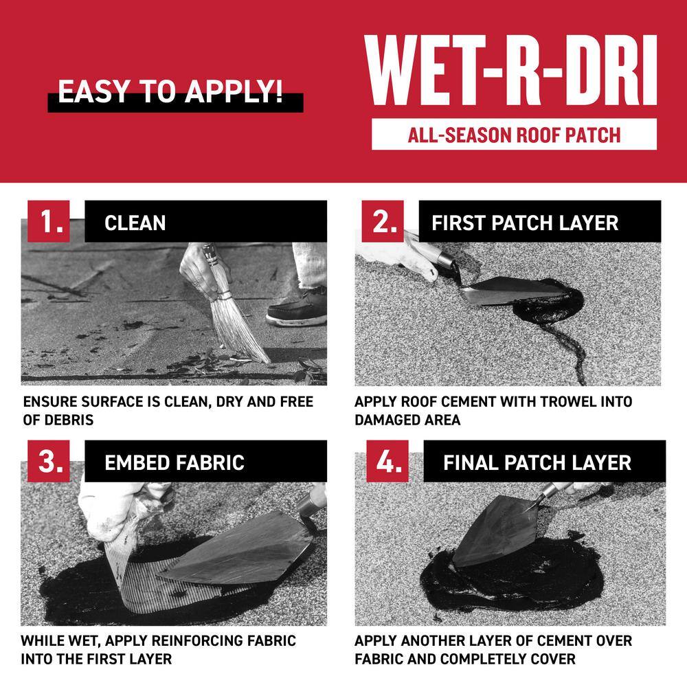 Gardner 10 oz. Wet-R-Dri All-Season Roof Patch (12-Case) 0379-GA