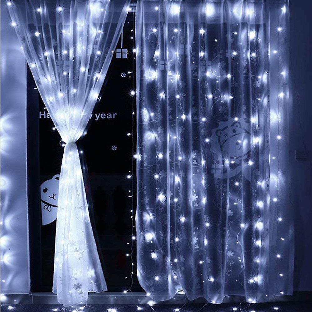 Linkable Led Window Curtain Lights Fairy Party Home Indoor Decoration Lamp Christmas Wedding Bar Holiday Charging No.276264