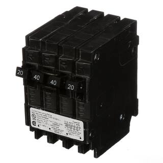 Siemens Triplex Two Outer 20-Amp Single-Pole and One Inner 40-Amp Double-Pole-Circuit Breaker Q22040CTU