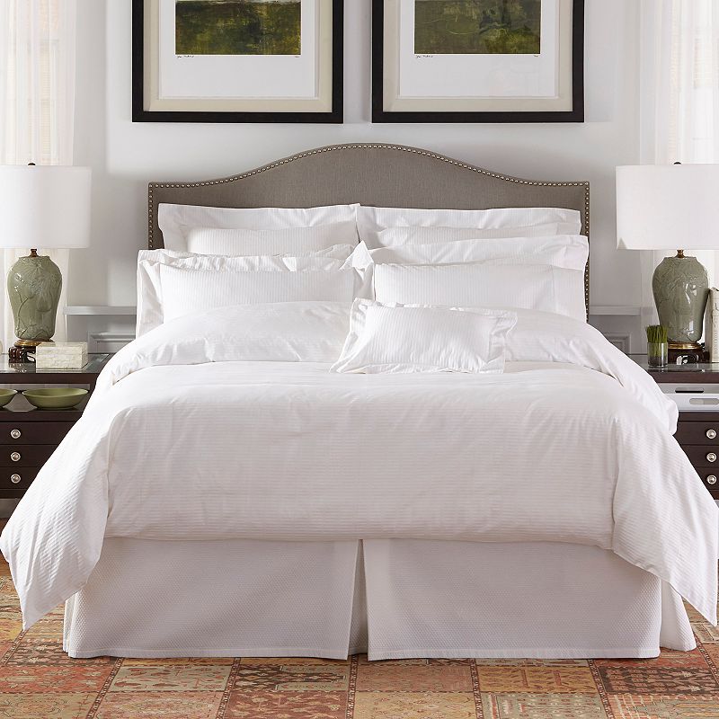 Pointehaven 450 Thread Count Dobby Cotton Duvet Cover Set