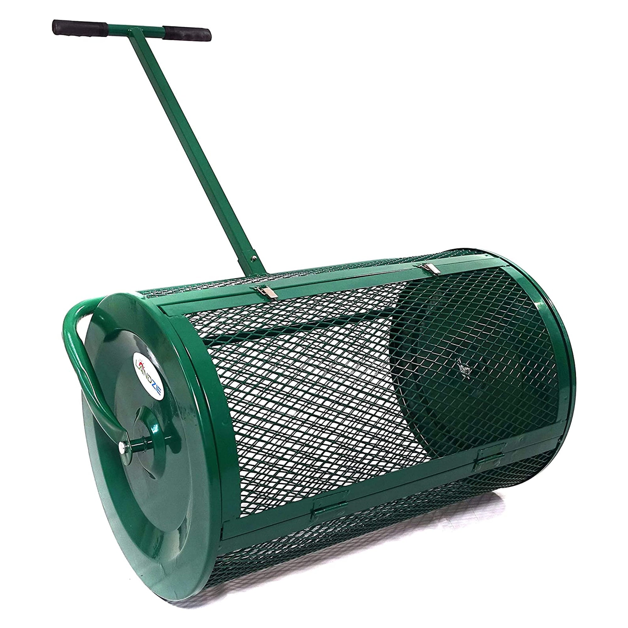 Landzie 24 Inch Metal Basket Lawn and Garden Topdressing Yard Spreader