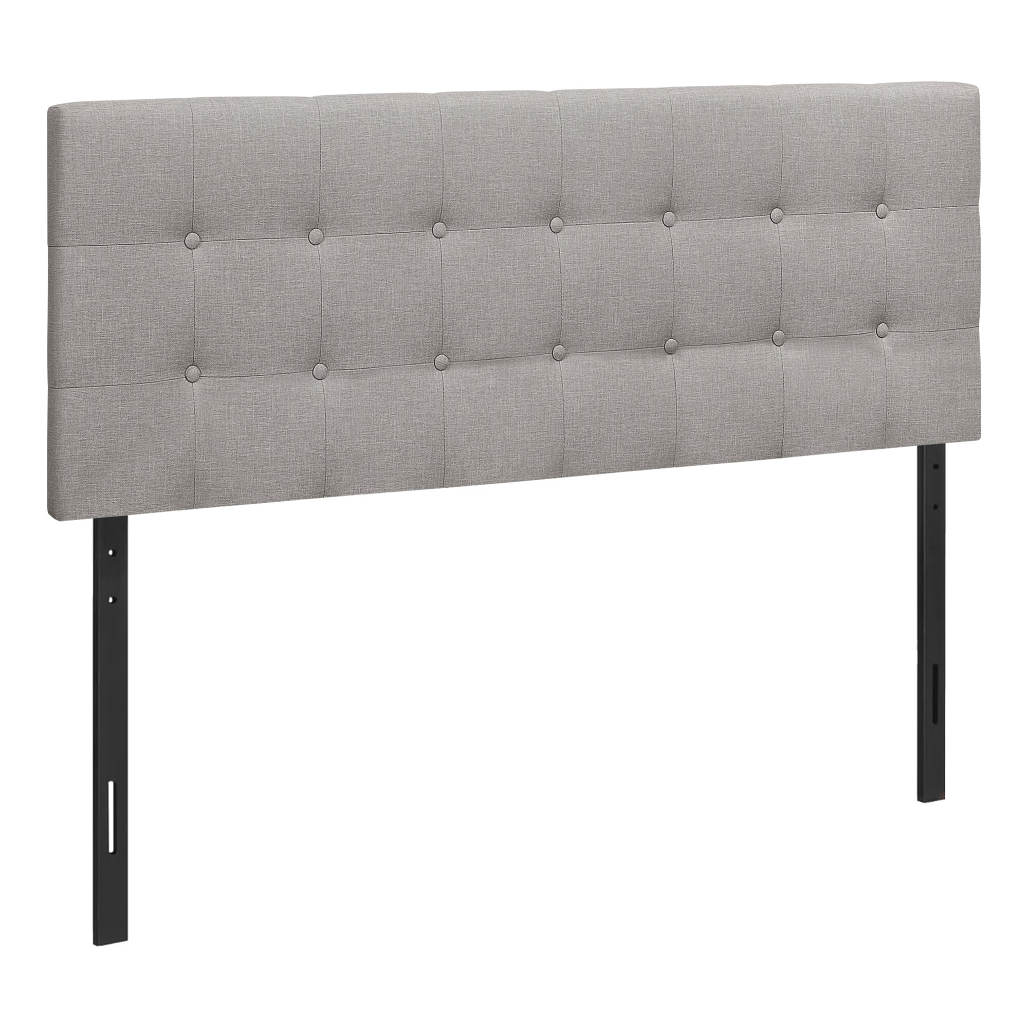 5.25' Gray Upholstered Headboard Panel for Queen-Size Bed - queen - - 33196133