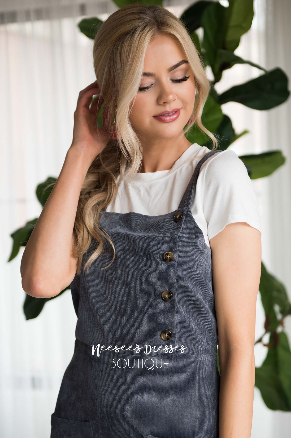 The Lennon Corduroy Overall Dress