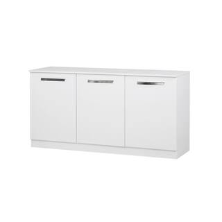 SAINT BIRCH Miami White 3-Door Credenza File Cabinet SBAK4100CFWW