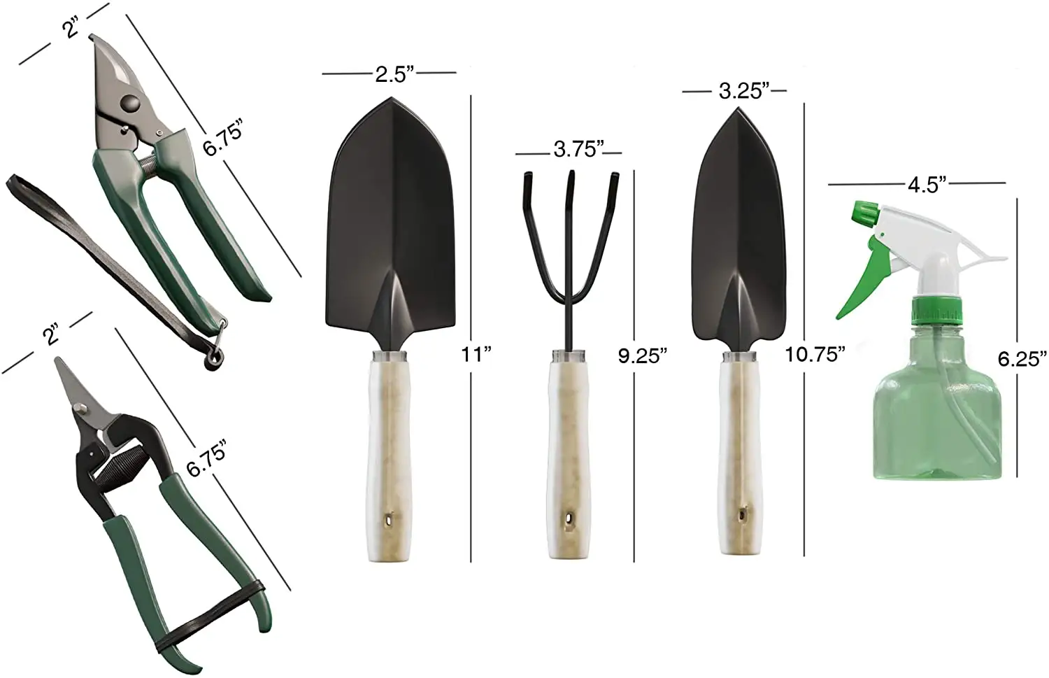 Hot sell 7 Pieces Customize Professional Lightweight Gardening Solid diverse combination Garden Hand Tools Set