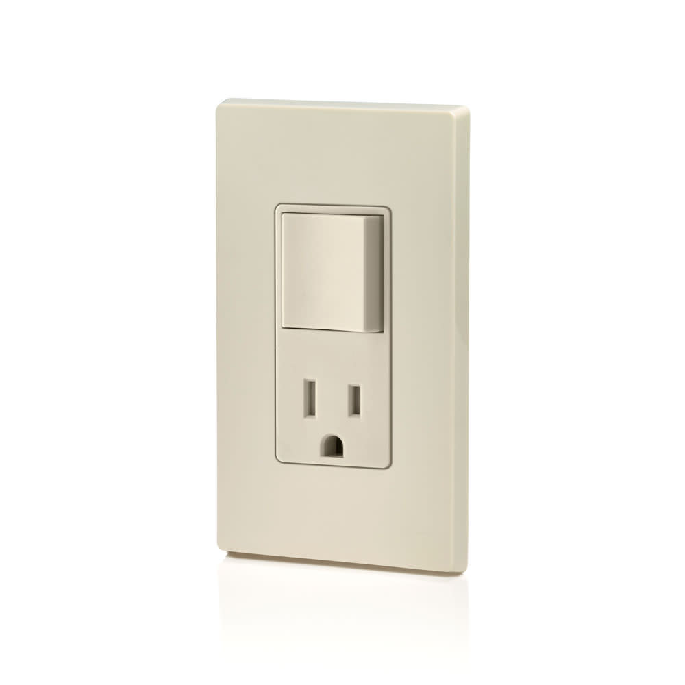 Leviton Decora Switch and Receptacle/Outlet 15A Light Almond Combination