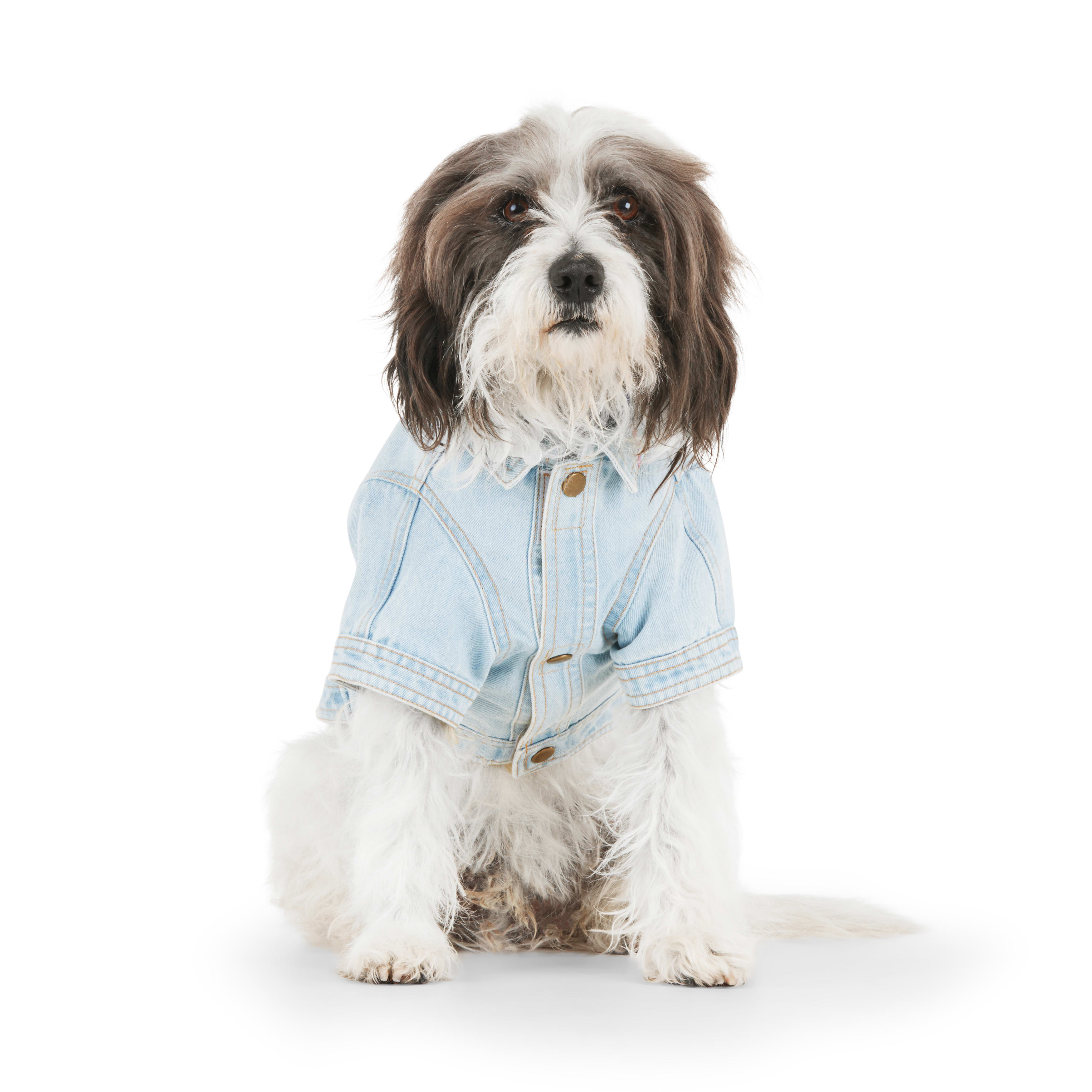 YOULY Rainbow Denim Jacket for Dogs， X-Small