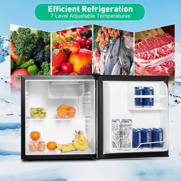 1.6 Cu.Ft. Compact Refrigerator with a chiller box and Adjustable Legs - 18.3''(L)×17.5''(W)×19.6''(H)