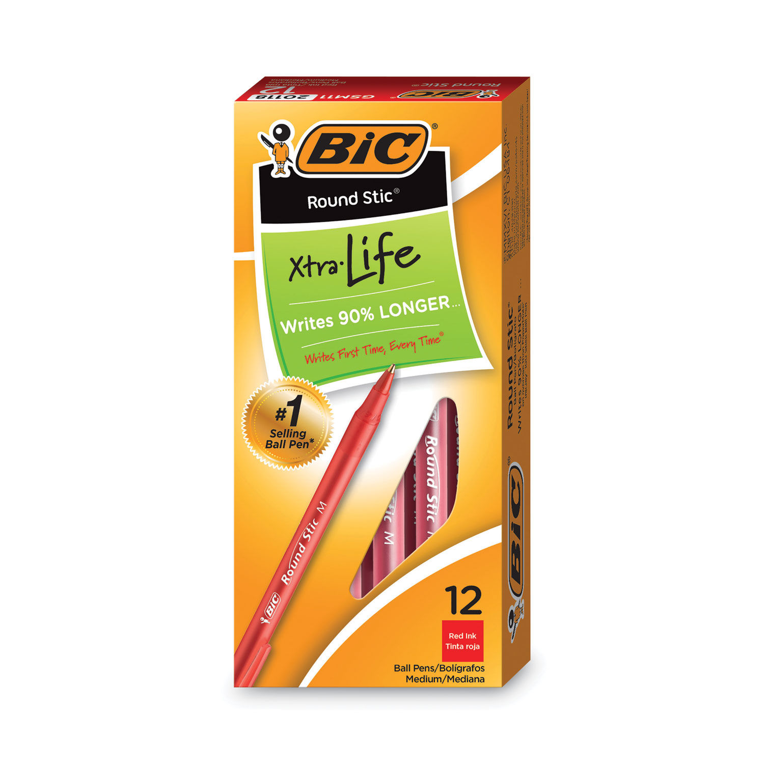 Round Stic Xtra Life Ballpoint Pen by BICandreg; BICGSM11RD