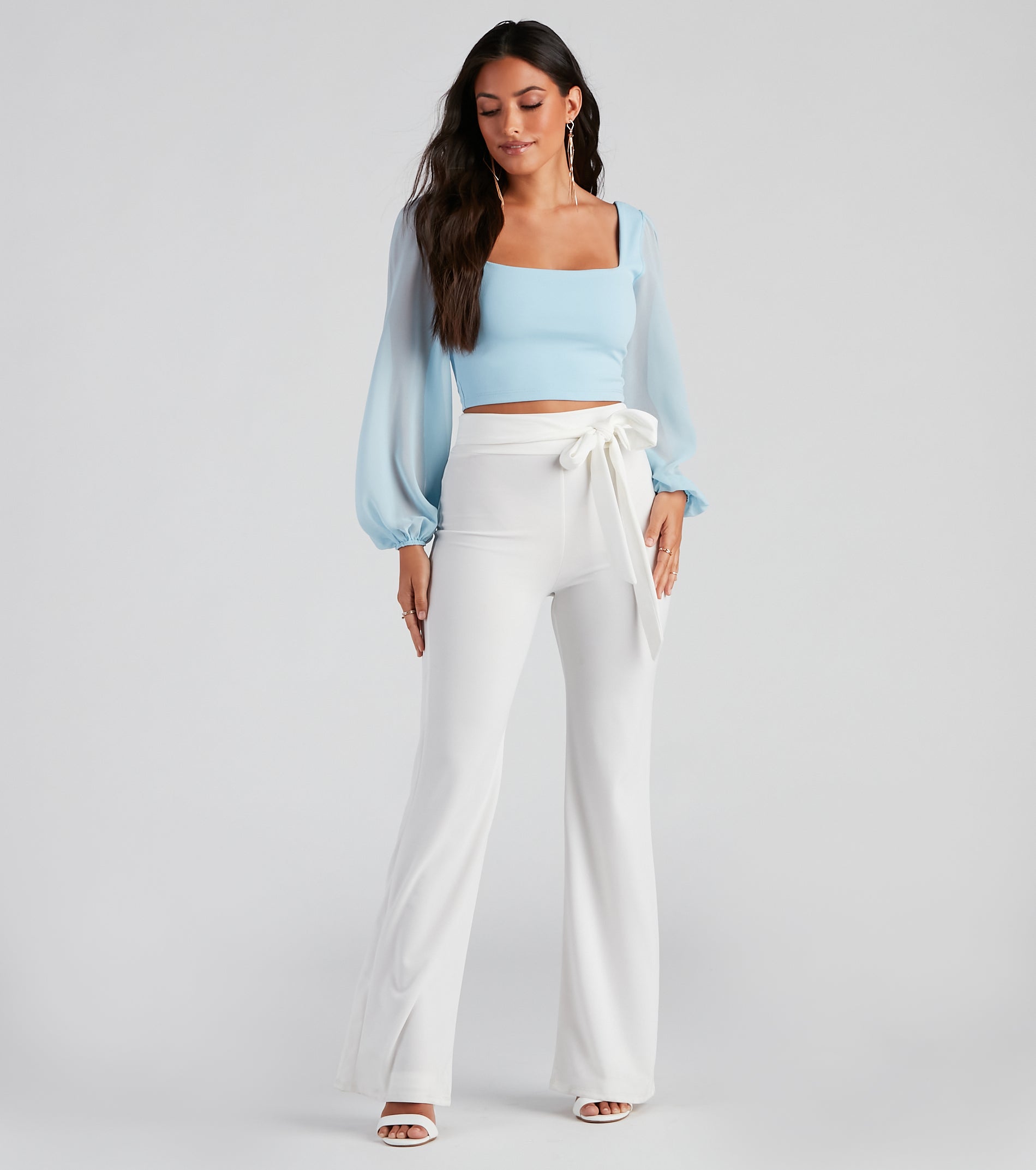 Classy Chic Chiffon Crop Top