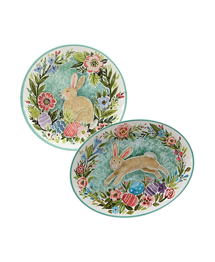 Certified International Joy of Easter Melamine 2-PC Platter Set