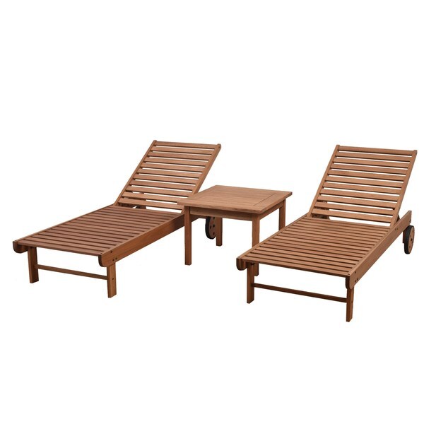 3-piece Patio Lounger Set