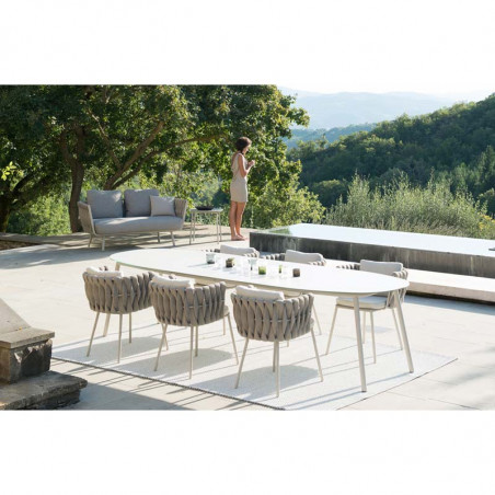 Table de jardin Tosca TRIBU 8 personnes， table extérieure haut de gamme