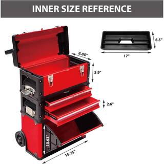 Big Red 19.3 in. L x 9 in. W x 29.3 in. H Modular Tool Box Storage System TRJF-C294ABD