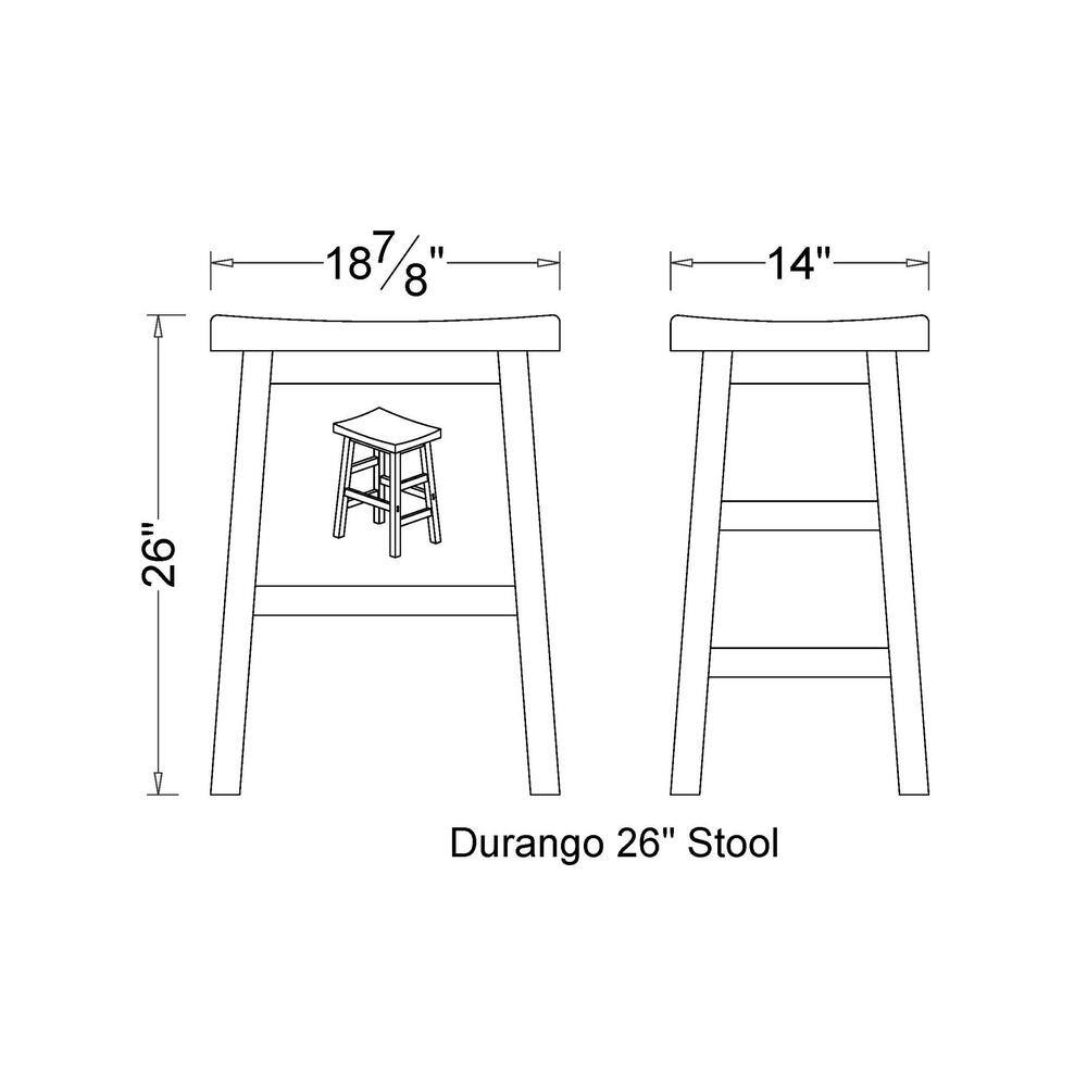 Alaterre Furniture Durango 26H Industrial Wood Counter-Height Stool ANDU2174