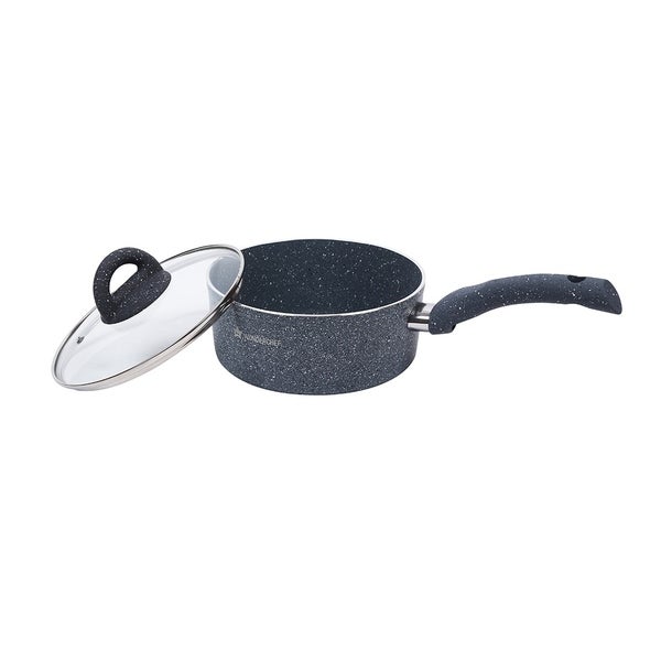 Wonderchef Granite Lentil and Curry Pan with Lid， 16 cm - 16 cm