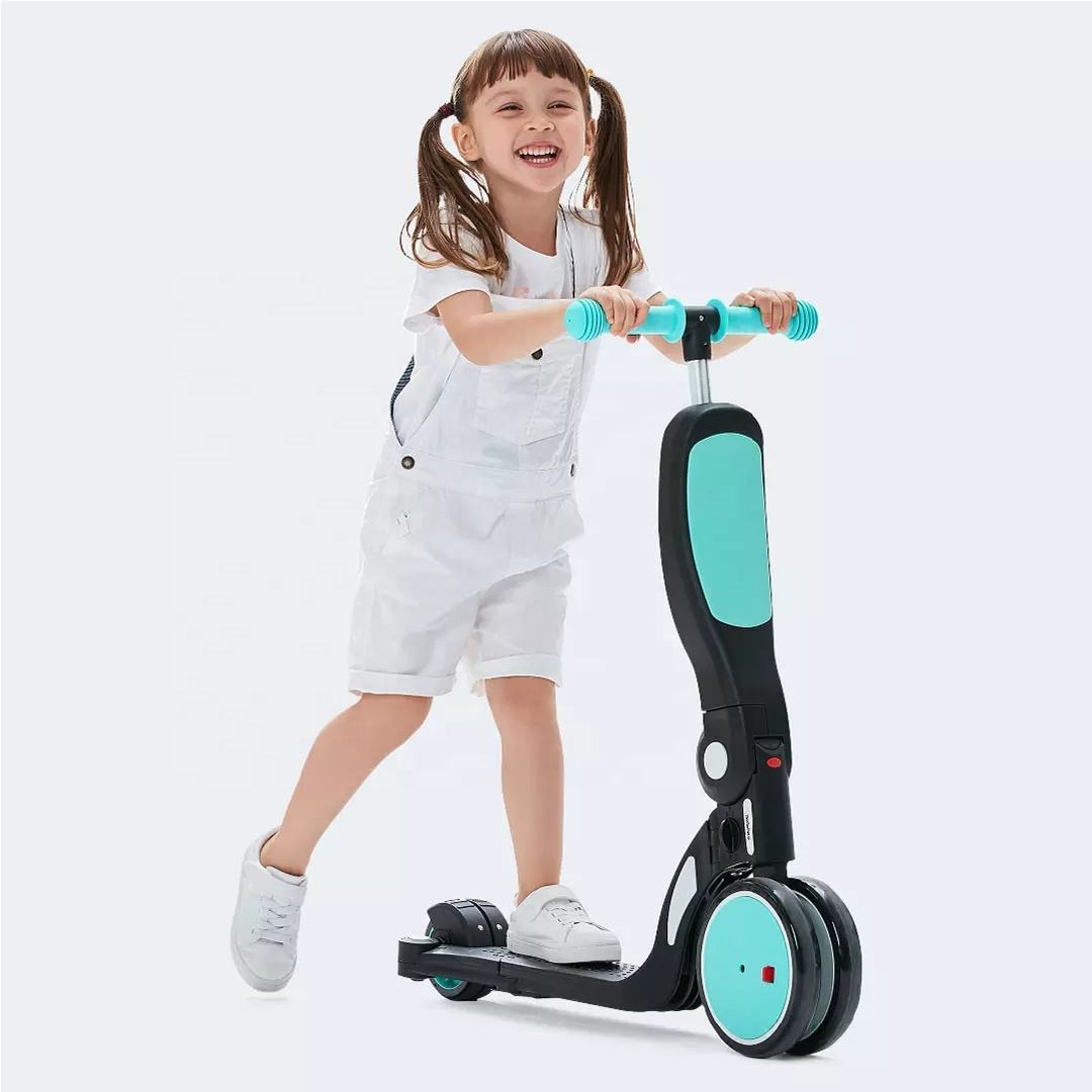 BEBEHOO 5 in 1 Multi Tricycle Kids Balance Bike Kick Scooter