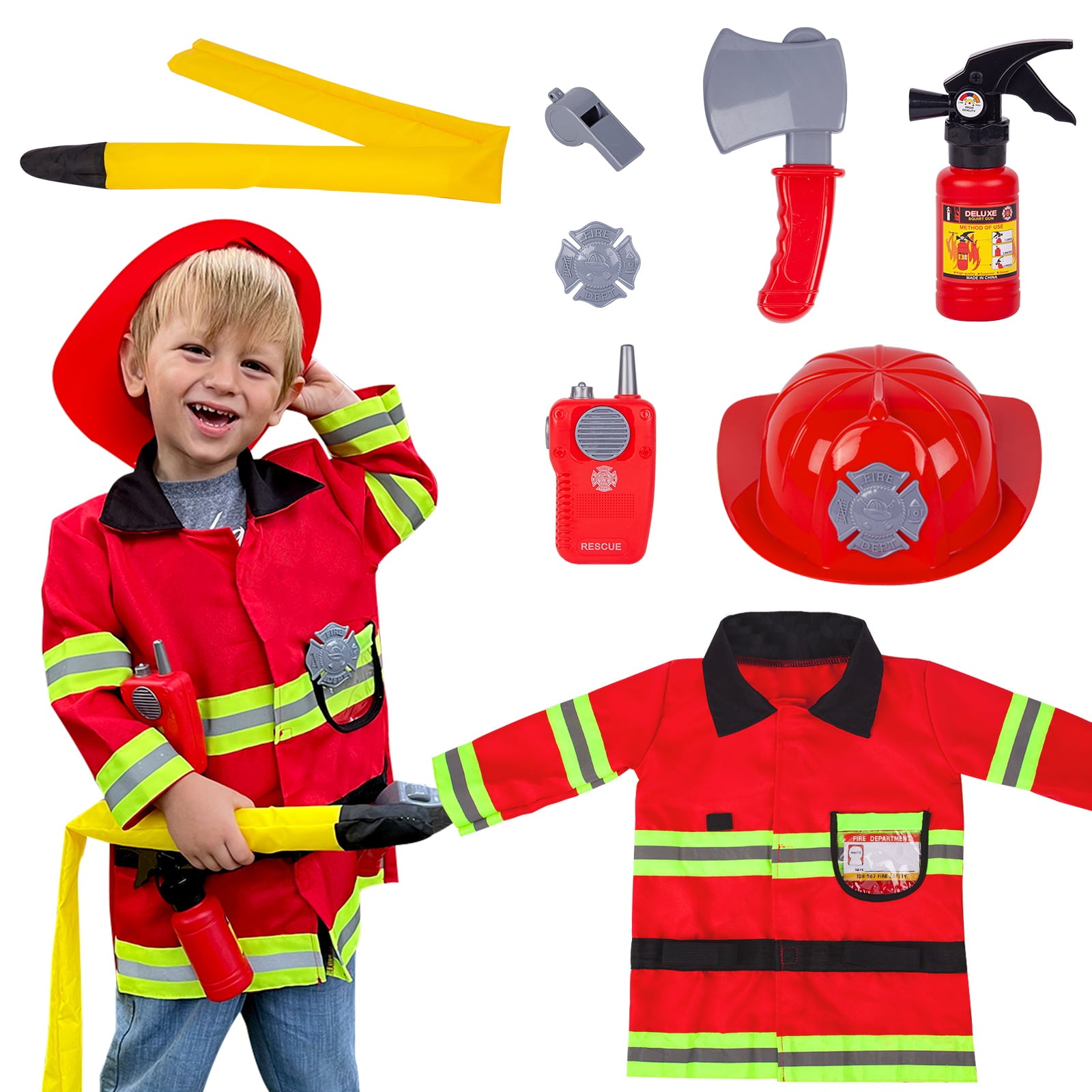 Liberry Fireman Toys for Kids Aged 3-6 Years Old Firefighter Dress Up Indoor and Outdoor