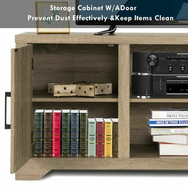 Rustic TV Stand Entertainment Center Storage Cabinet - 58