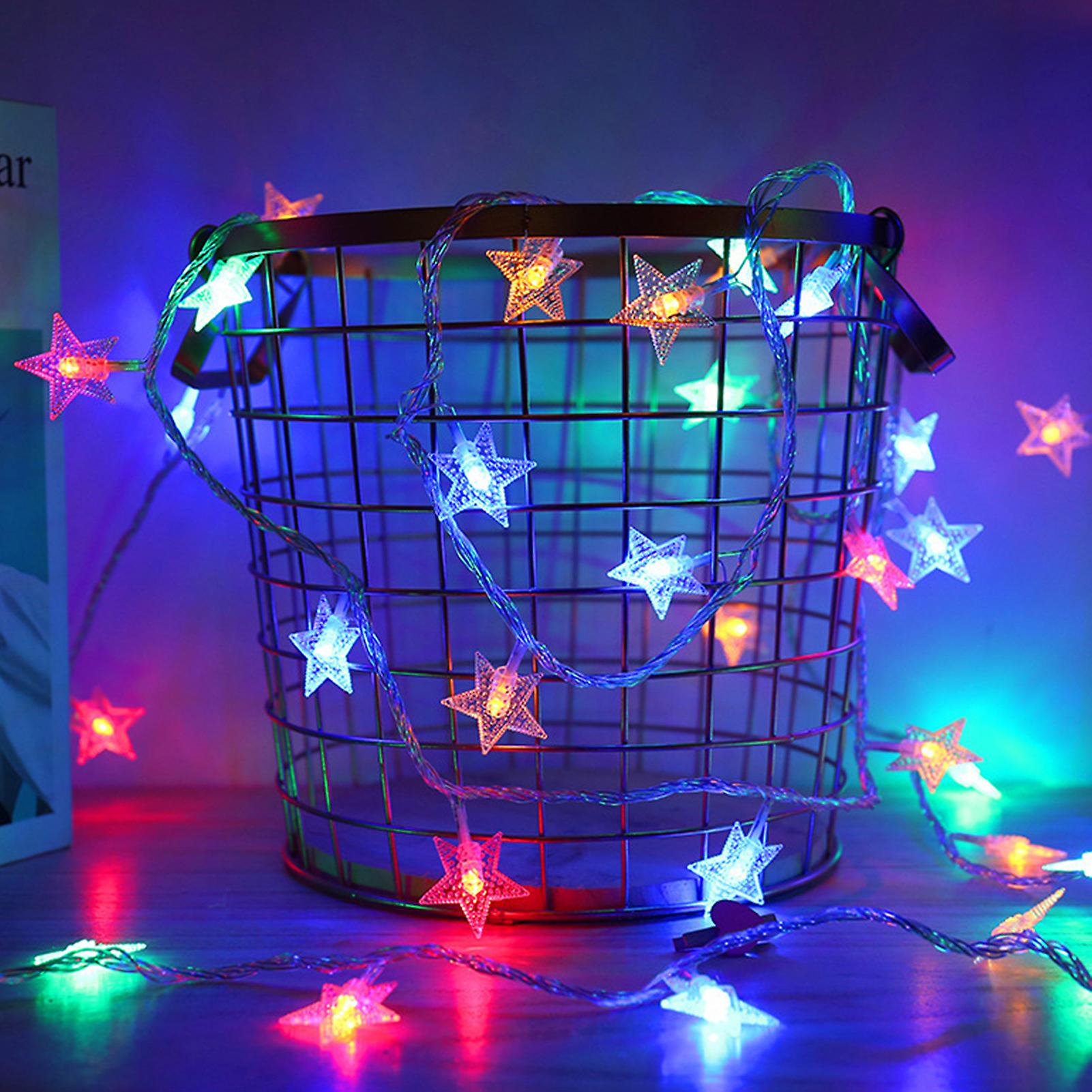 Star Battery Box String Light Remote Control Room Decoration Christmas Holiday Party Light Outdoor Camping Decorative Modeling Hanging Lamp No.254064