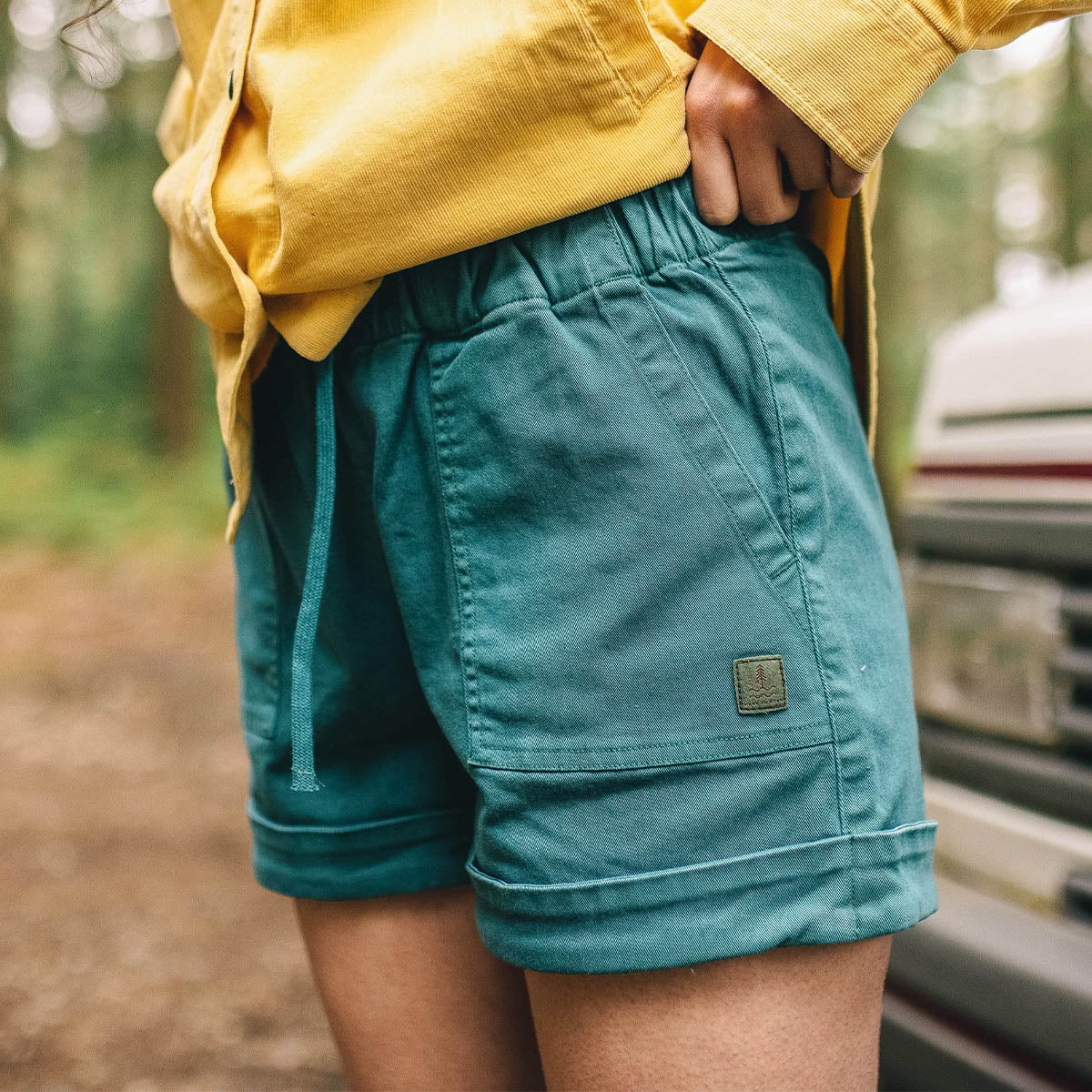 Carriso Organic Cotton Shorts - Storm Green