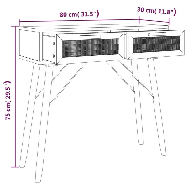 vidaXL Console Table multi color 31.5