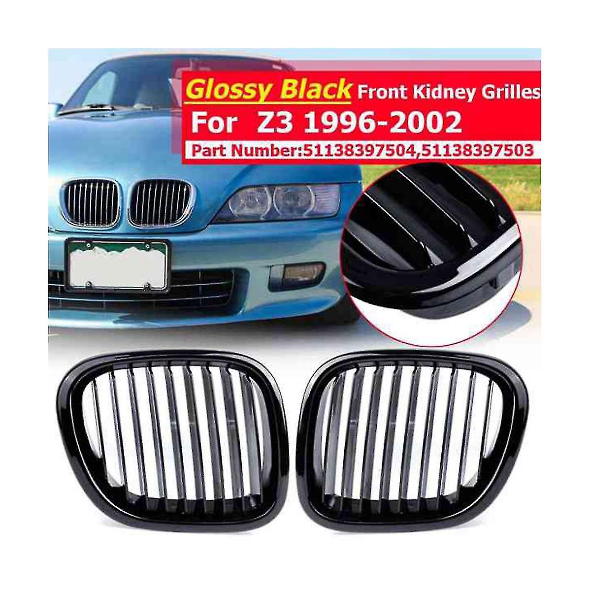 Car Glossy Black Front Hood Kidney Grill Mesh Sport Grills For Z3 Convertible Coupe 1996-2002