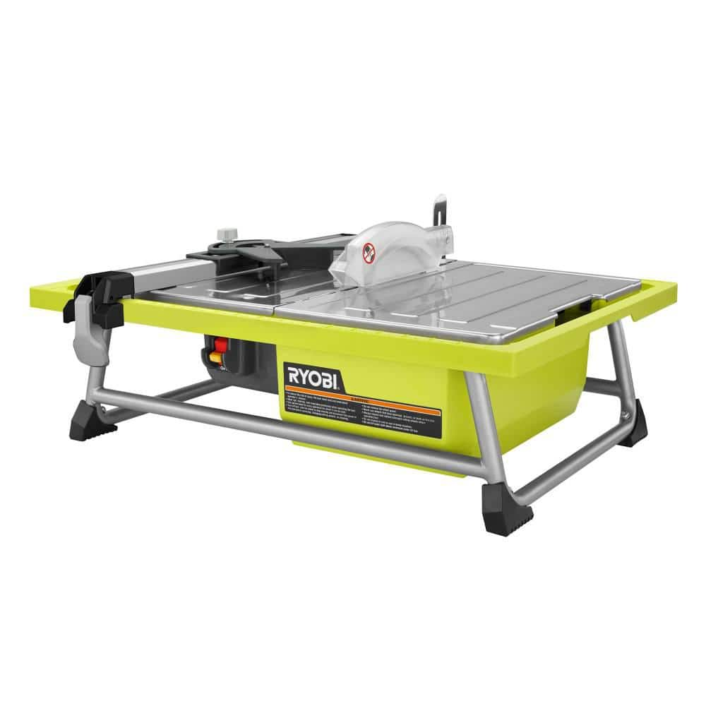 RYOBI 7 in. 4.8 Amp Tile Saw with Stand WS722SN