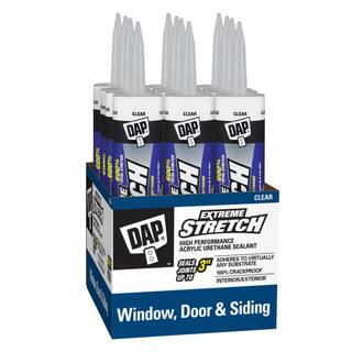 DAP Extreme Stretch 10.1 oz. Clear Premium Crackproof Elastomeric Sealant (12-Pack) 7079818716