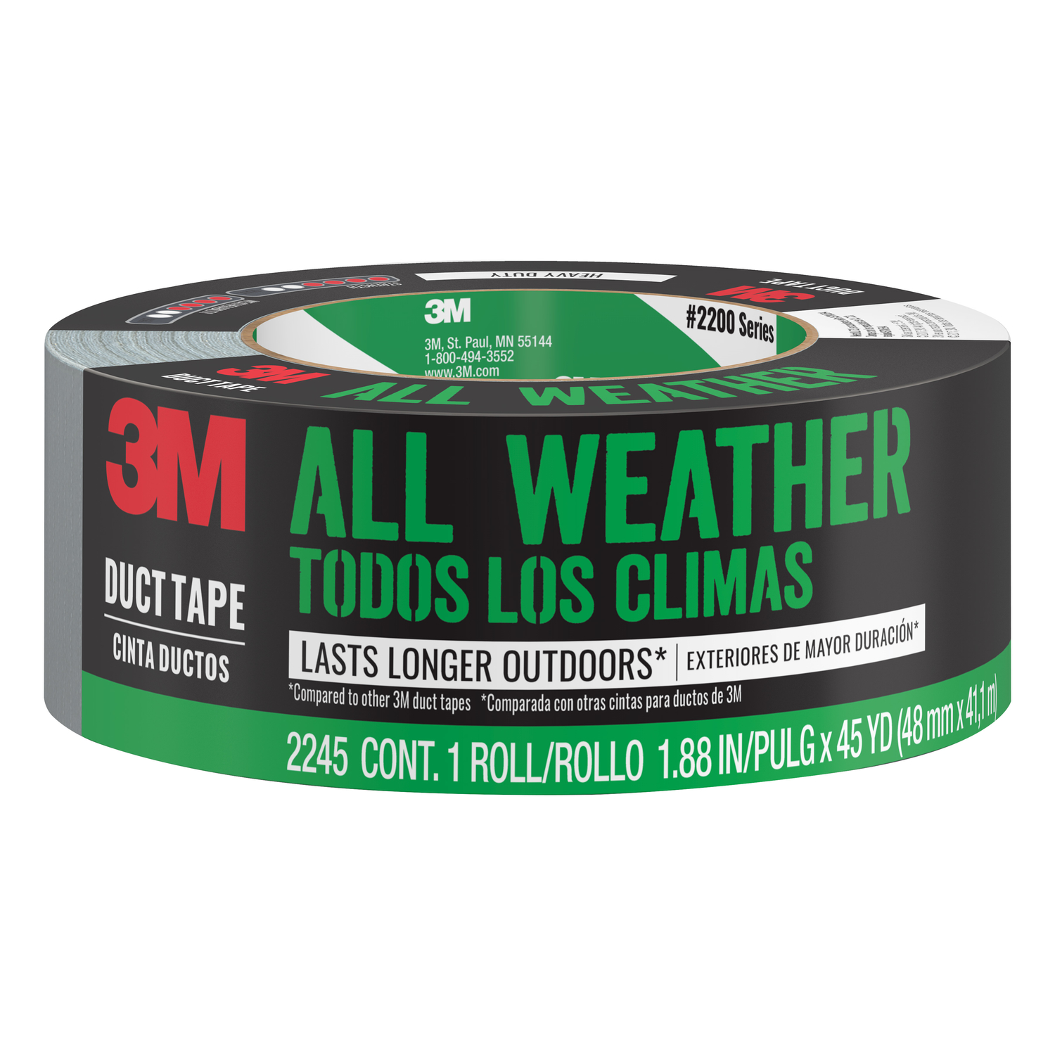 3M 2540 1.88 in. W X 40 yd L Dark Gray Duct Tape