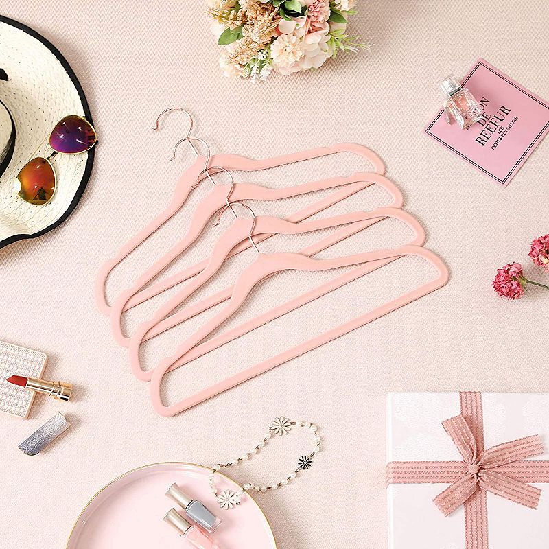 Pink Velvet Hangers 50 Pack for Coat