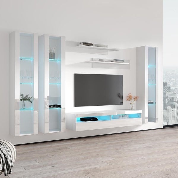 Fly CD2 35TV Wall Mounted Floating Modern Entertainment Center