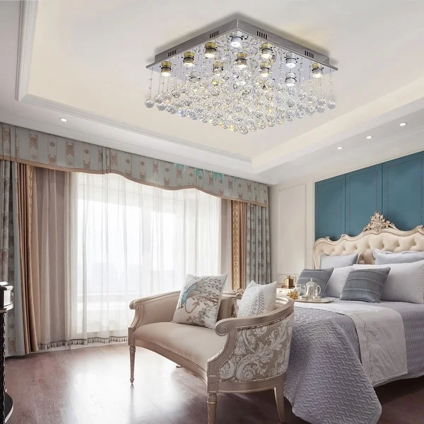 2-Tier Chrome Silver Floating Glass Globe LED Chandelier Pendant Lihgt Shopping - The Best Deals on Chandeliers