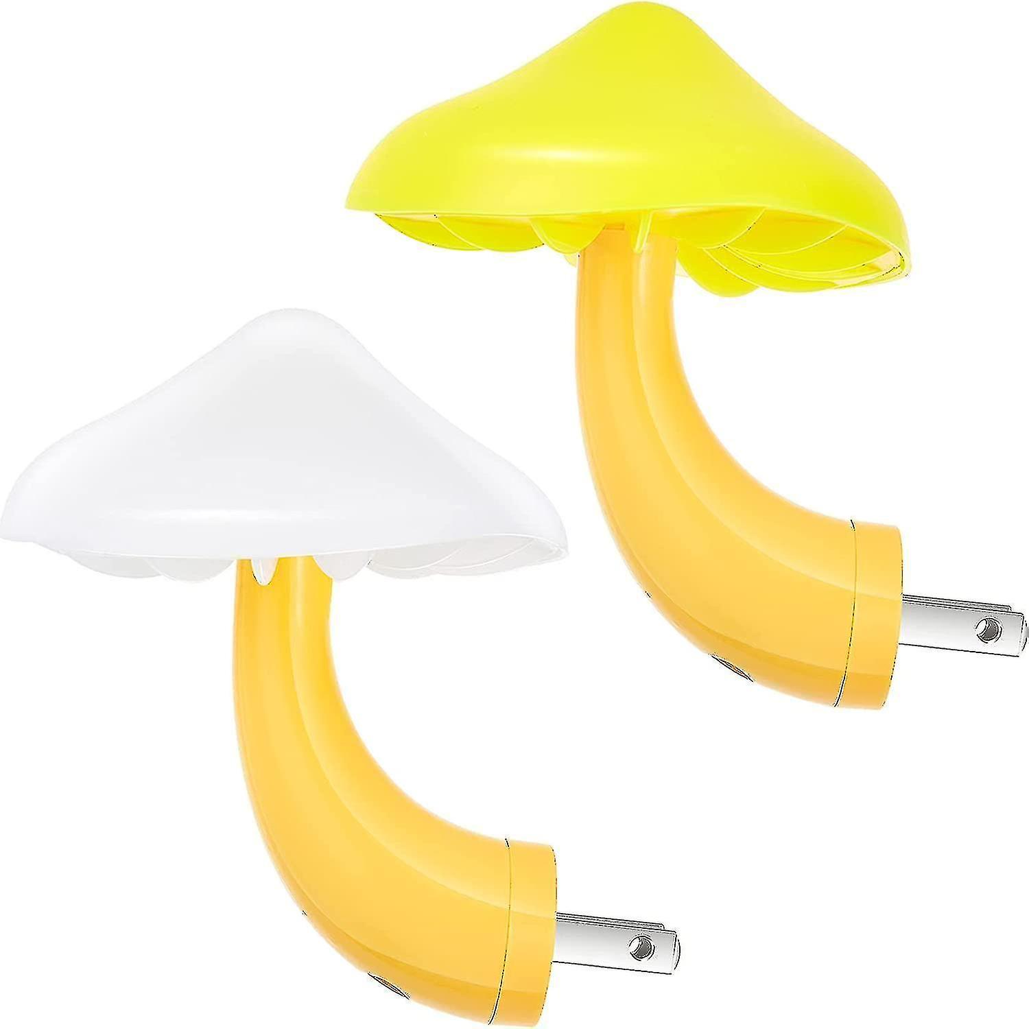 2 Pieces Christmas Led Mushroom Night Lamp Plug In Lamp Mushroom Night Light Mini Magic Mushroom Nig