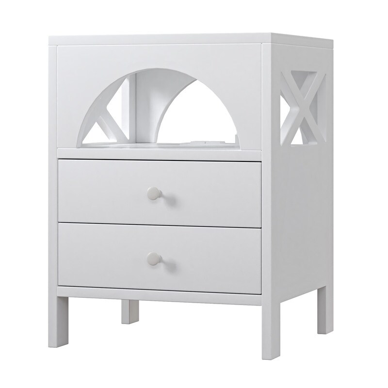Nightstand with USB Charging Ports and LED Lights End Table with 2 Drawers and Shelf