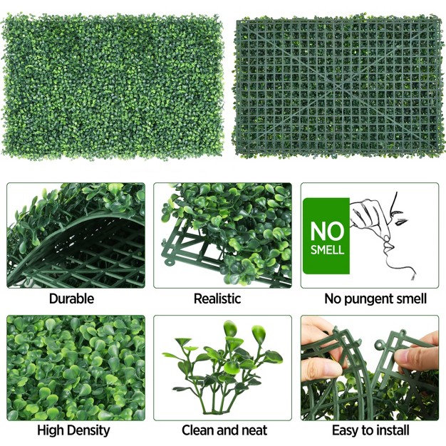 Artificial Boxwood Hedge Panel For Indoor amp Outdoor Green