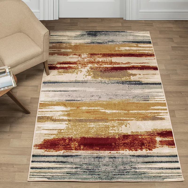 SUPERIOR Rothco Modern Abstract Striped Indoor Area Rug