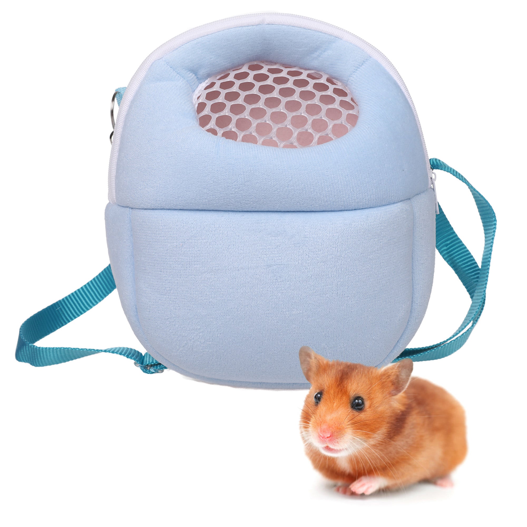 PUMYPOREITY Hamster Carrier Bag， Hands Free Pet Bag， Pet Travel Tote Bag with Adjustable Strap， Airline Approved Carriers for Small Animals， Guinea Pig Hedgehog Squirrel Chinchilla mice Rats