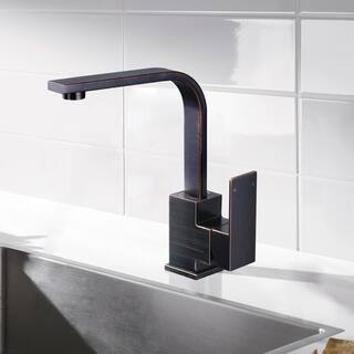 IVIGA Foundations Single Handle Bar Faucet Deckplate Not Included in Oil Rubbed Bronze VSK23RB