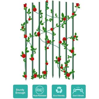 Ecostake Garden Stakes 4 ft. for Climbing Plants Supports Pole Rust-Free Plant Sticks Fence Post (20-Pack) FS5164DG20