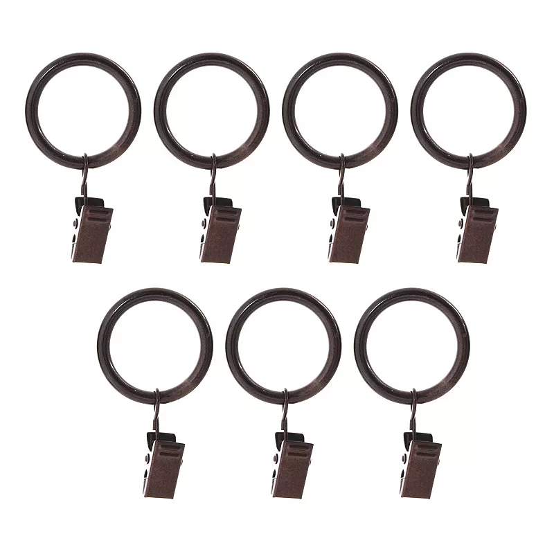 Versailles Home Fashions 7-pack Silent Glide Nylon Lined Clip Rings