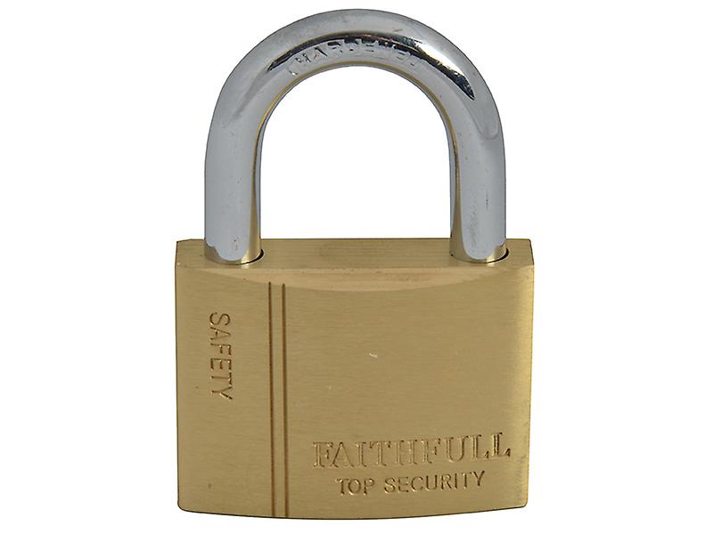 Faithfull Brass Padlock 50mm 3 Keys FAIPLB50