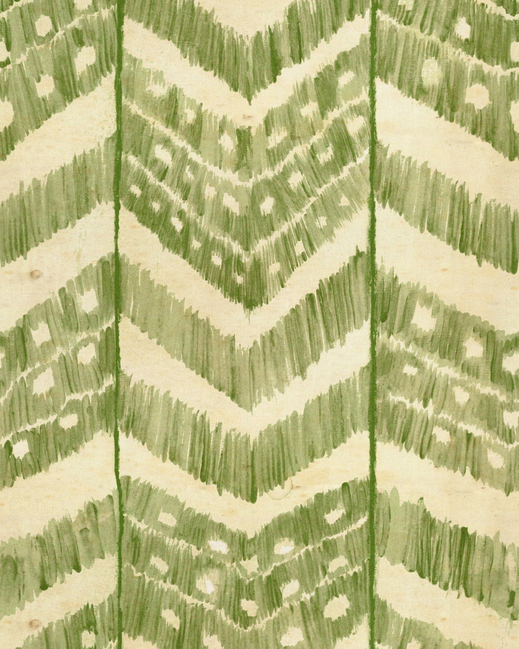 Sample Turkish Ikat Wallpaper in Foliage from the Sundance Villa Collection by Mind the Gap