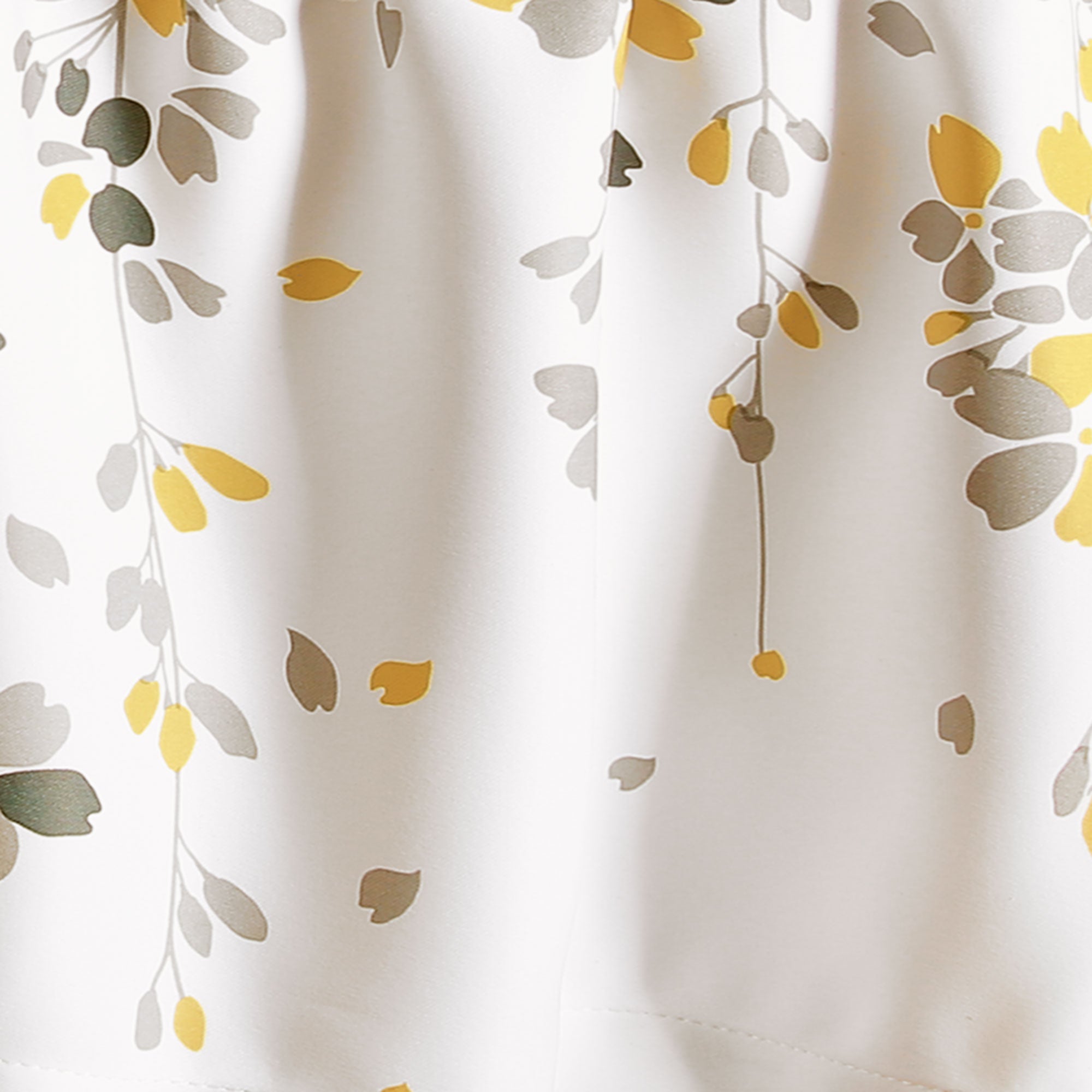 Lush Decor Weeping Flower Room Darkening 18" x 52" + 2" Header Floral Yellow 100% Polyester 3" Rod Pocket Single Valance