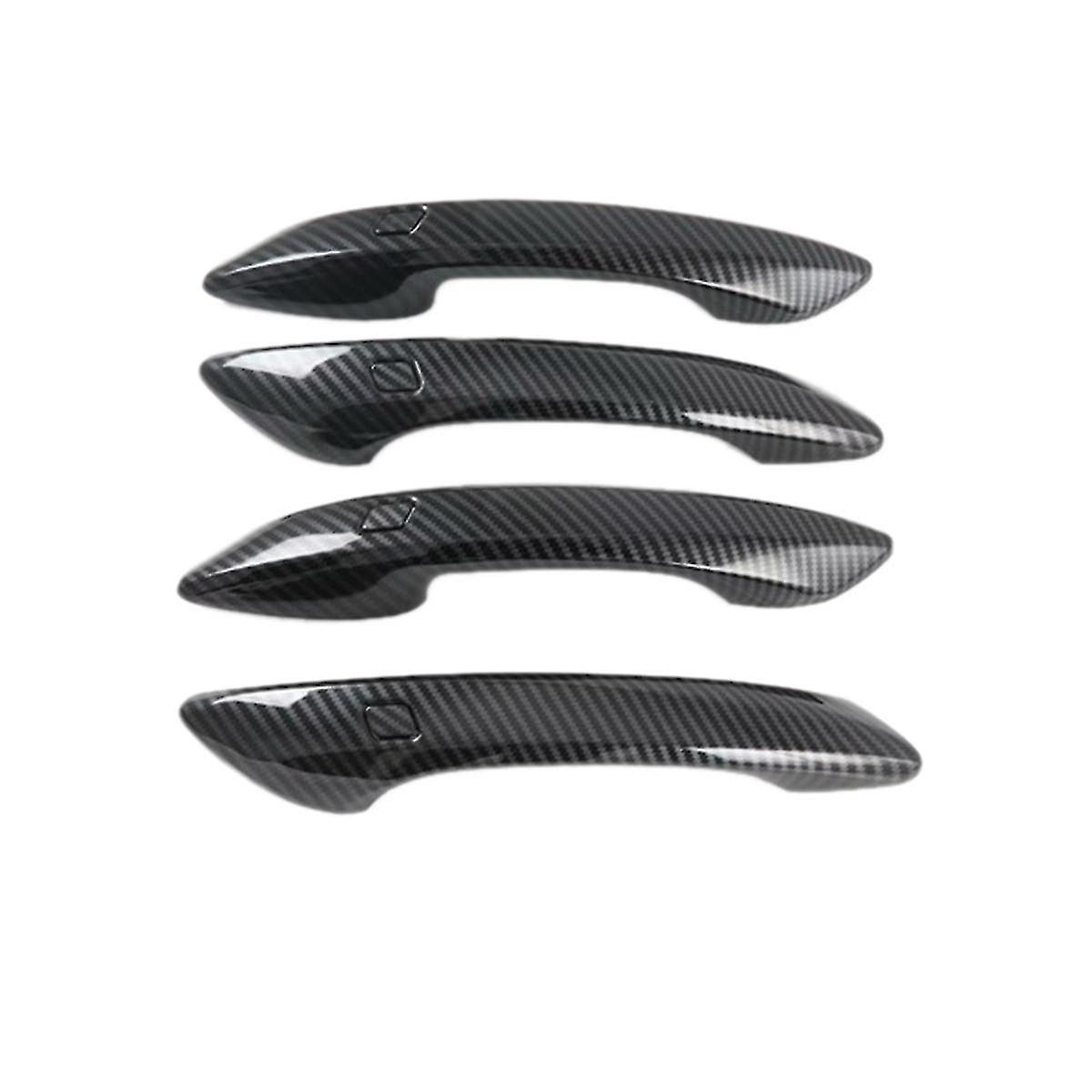 Car Abs Carbon Fiber Outer Side Door Handle Cover For 2020 2021